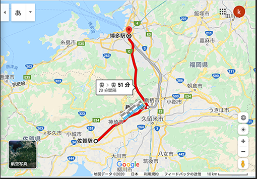佐賀から博多