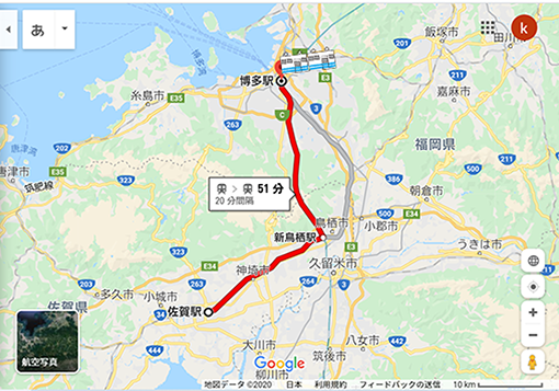 佐賀から博多