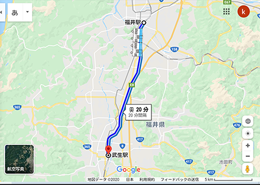 福井駅から武生駅