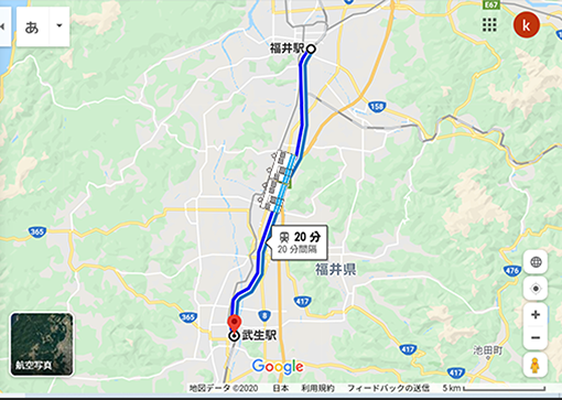 福井駅から武生駅