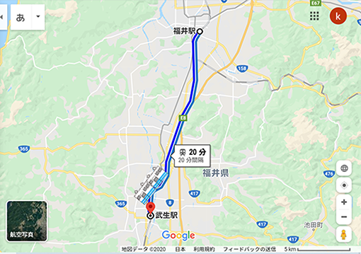 福井駅から武生駅