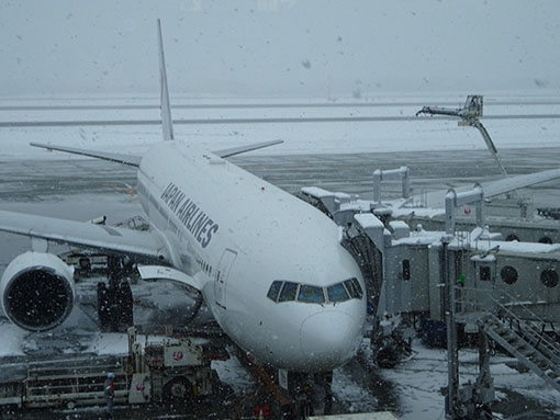 千歳空港の飛行機